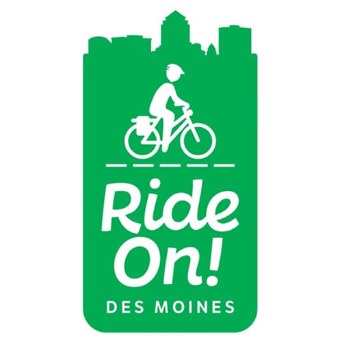 Ride on Des Moines logo